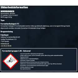 Bordbomber 10cm. Guld - Afac