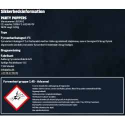 Partypoppers Kegle - Guld