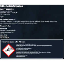 Partypoppers Kegle - Slv