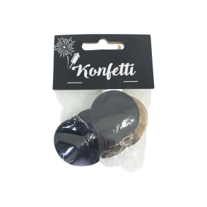 Konfetti Cirkler Sort/S�lv