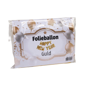 Folieballon Happy New Year Guld
