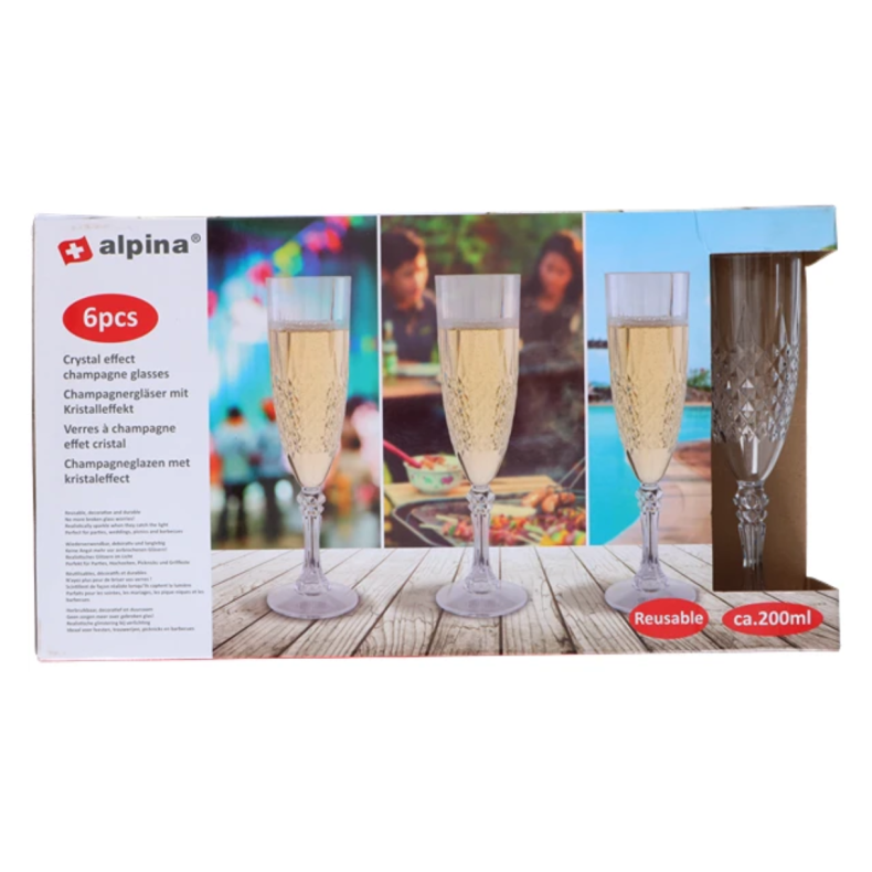 CHAMPAGNEGLAS 6 STK ALPINA