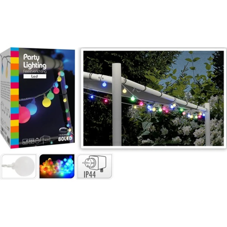 LYSK�DE 80 LED MULTIFARVET
