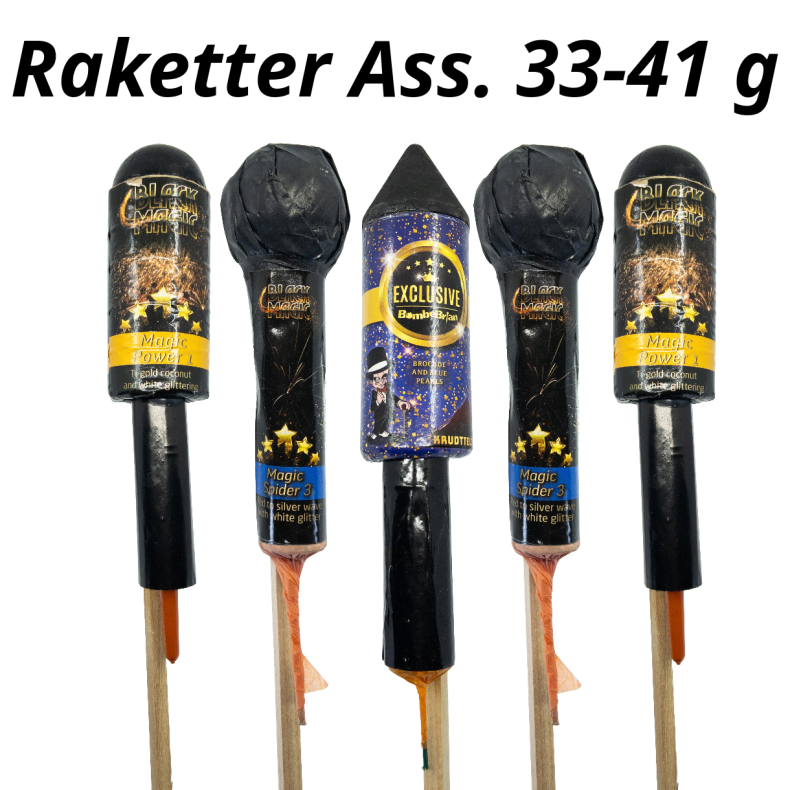 Ass. Raket 25 kr.